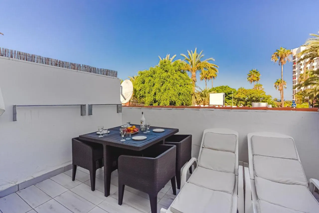 Fantastic Large Studio In Front Of Beach Heated Pool Wifi Arona  Apartamento