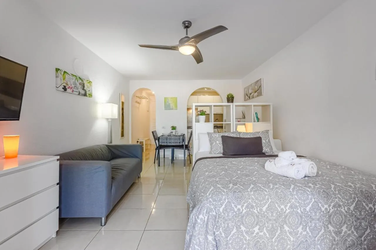 Fantastic Large Studio In Front Of Beach Heated Pool Wifi Arona  Apartamento